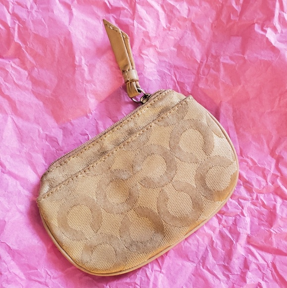 Coach beige signature print coin/key fob - Picture 5 of 5